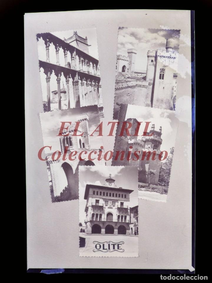 Postales: OLITE, NAVARRA - CLICHE ORIGINAL - NEGATIVOS EN CELULOIDE - EDICIONES ARRIBAS - Foto 1