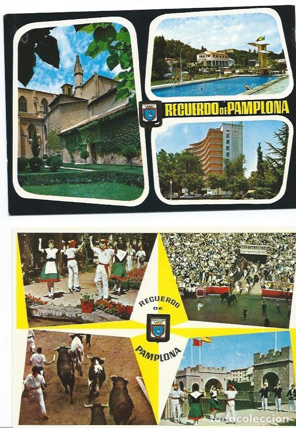 Postales: 2 Postaesl de Pamplona a&ntilde;os 60 - Foto 1