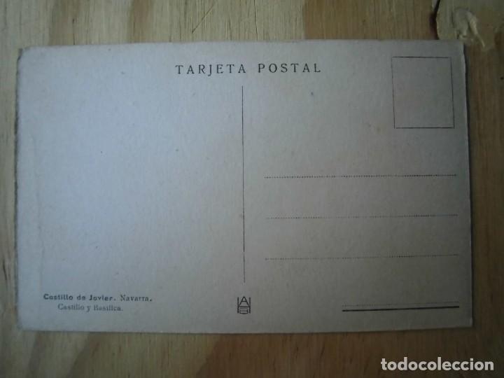 Postales: POSTAL PAMPLONA CASTILLO DE JAVIER CASTILLO Y BAS&Iacute;LICA - Foto 2