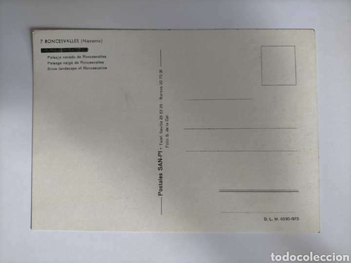 Postales: Postal 1972 Roncesvalles Navarra SIN CIRCULAR - Foto 2