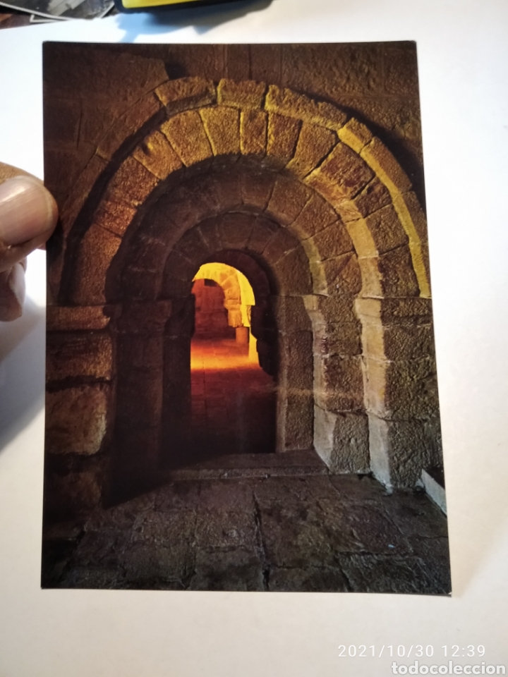Postales: Postal Real Monasterio de Leyre, entrada a la Cripta - Foto 1
