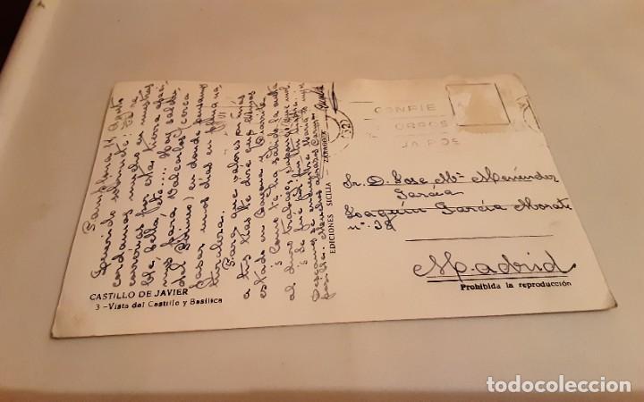 Postales: CASTILLO DE JAVIER. Escrita, circulada - Foto 2