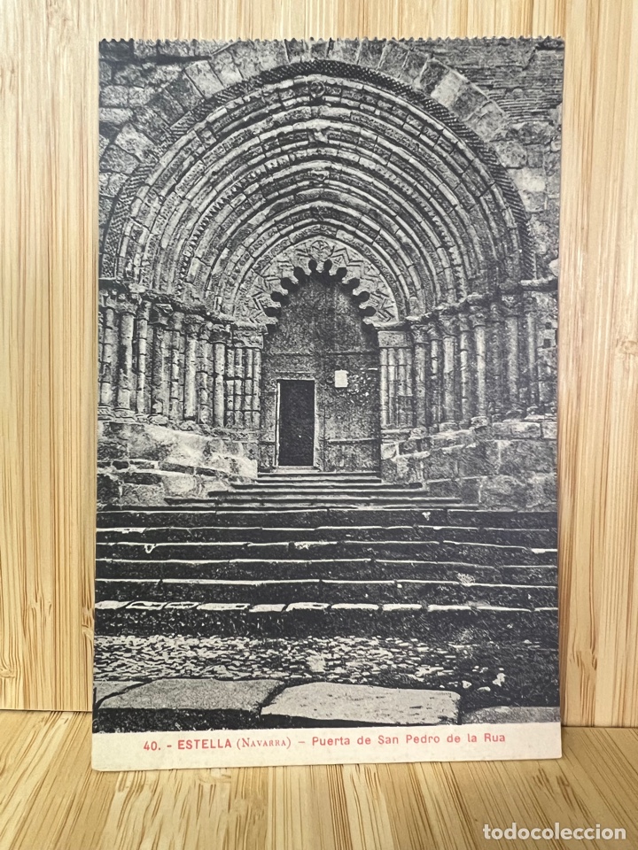 Postales: ESTELLA (Navarra)-Puerta de San Pedro de la Rua - Foto 1