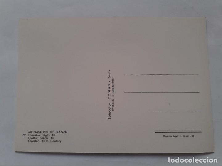 Postales: POSTAL - MONASTERIO DE IRANZU CLAUSTRO - TOMAS 62 - S/C - Foto 2