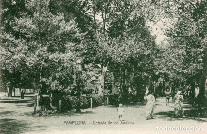 Postales: Pamplona. Entrada de los Jardines - Foto 1