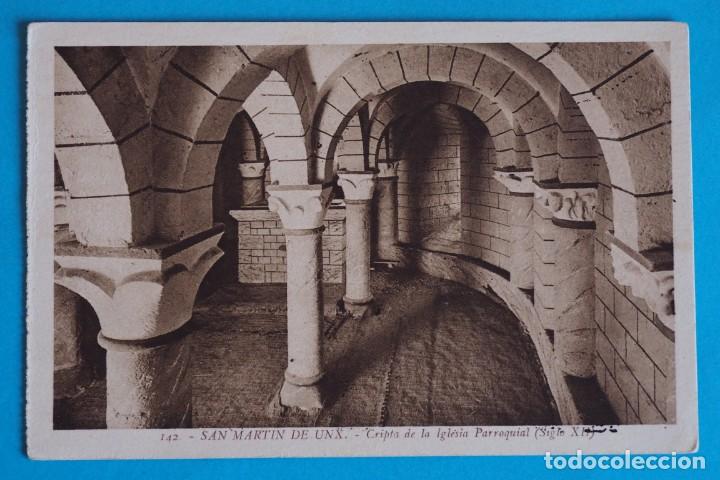 Postales: POSTAL DE SAN MARTIN DE UNX. CRIPTA DE LA IGLESIA PARROQUIAL - Foto 1