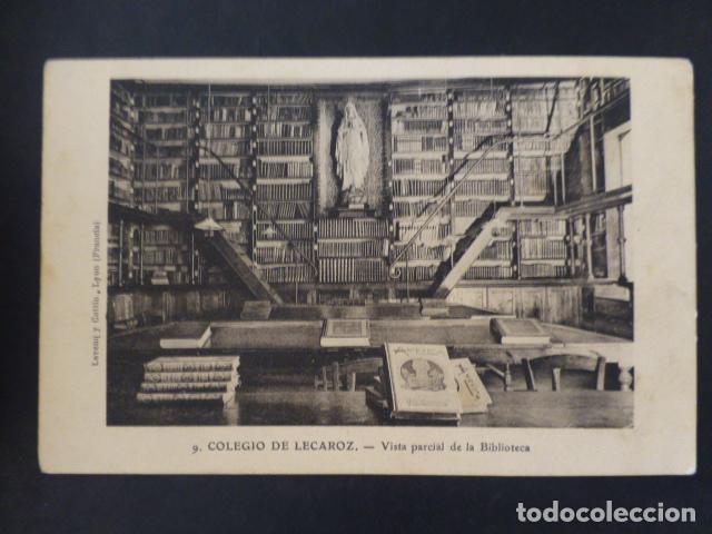 Postales: COLEGIO DE LECAROZ NAVARRA LA BIBLIOTECA - Foto 1
