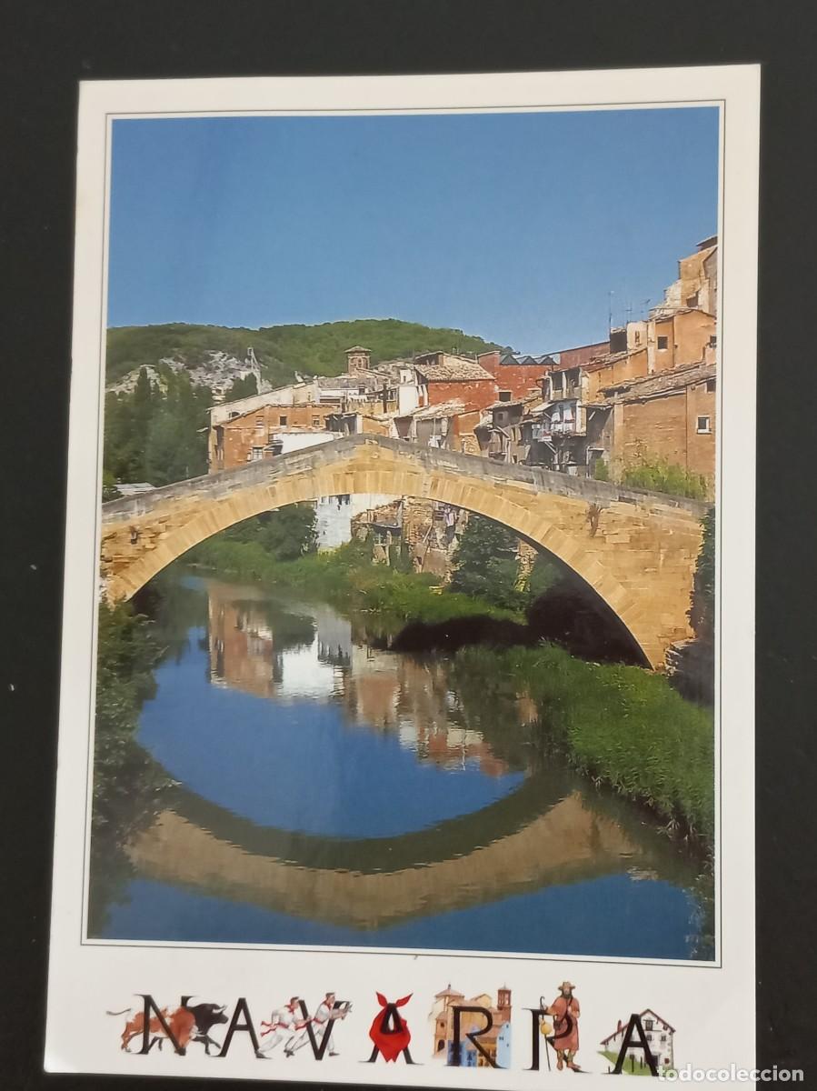 Postales: Postal &rdquo;PUENTE GOTICO SOBRE EL EGA&rdquo; Navarra - Foto 1