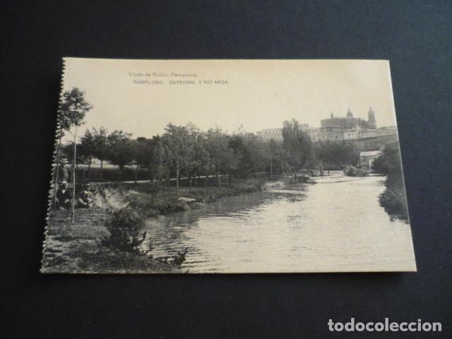 Postales: PAMPLONA NAVARRA CATEDRAL Y RIO ARGA - Foto 1