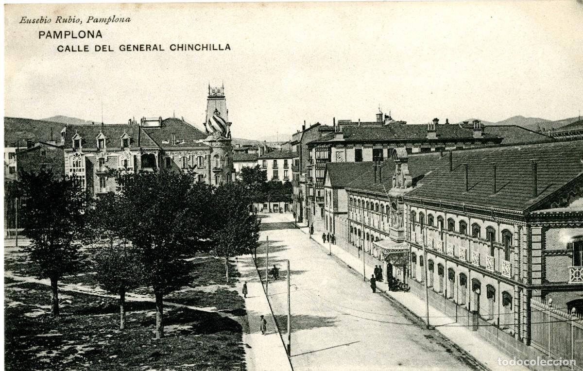 Postales: Pamplona. Calle del general Chinchilla. Eusebio Rubio - Foto 1