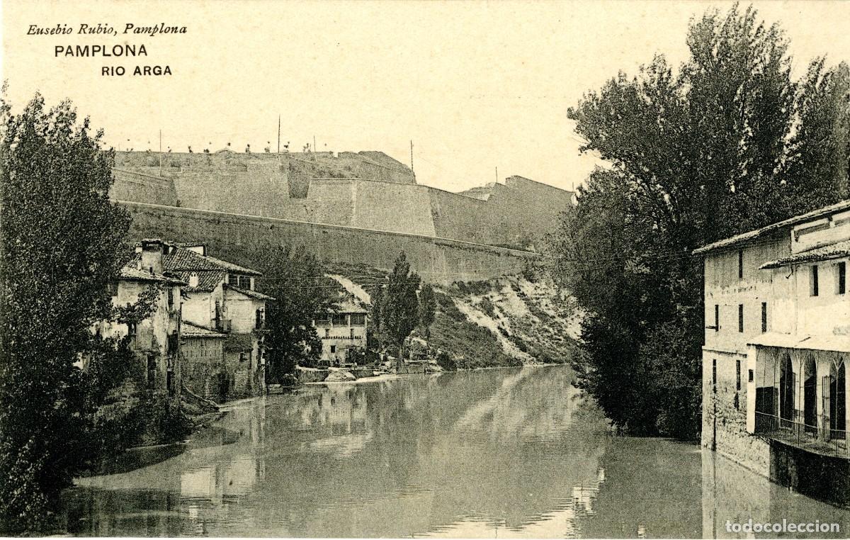 Postales: Pamplona. R&iacute;o Arga. Eusebio Rubio - Foto 1
