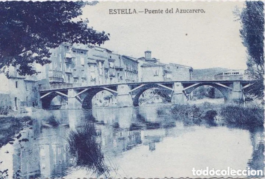 Postales: ESTELLA (NAVARRA) - PUENTE DEL AZUCARERO - Foto 1