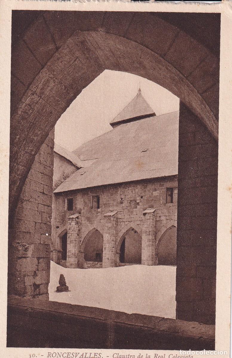 Postales: RONCESVALLES - CLAUSTRO DE LA REAL COLEGIATA - Foto 1