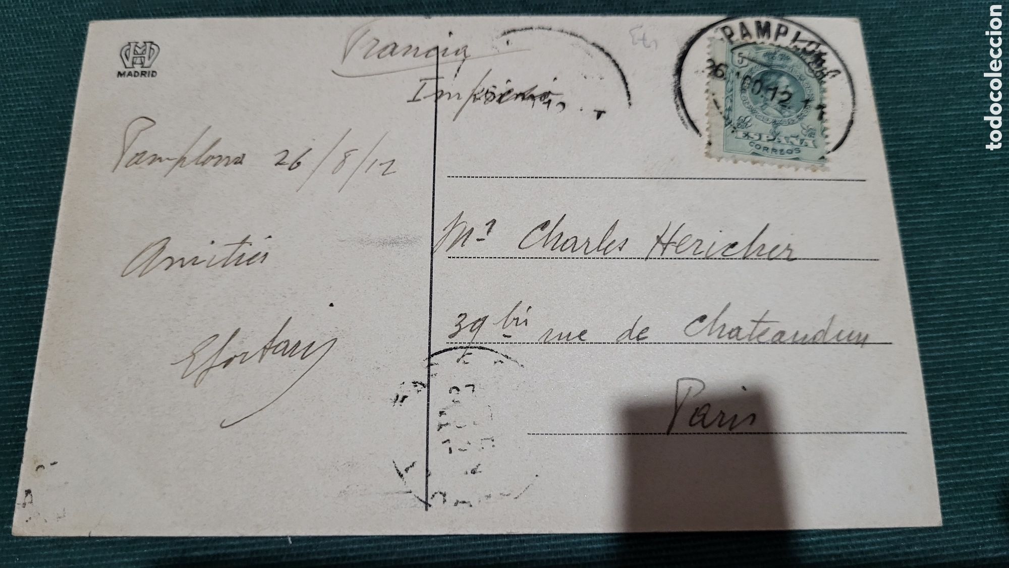 Postales: Tarjeta Postal usada Elizondo Pamplona - Foto 2