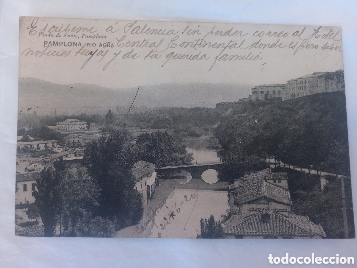 Postales: Postal PAMPLONA. R&iacute;o Agra - Foto 1