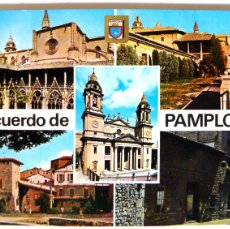 Postales: TARJETA POSTAL Nº 15 PAMPLONA , DIVERSOS ASPECTOS , NAVARRA - ESCUDO DE ORO