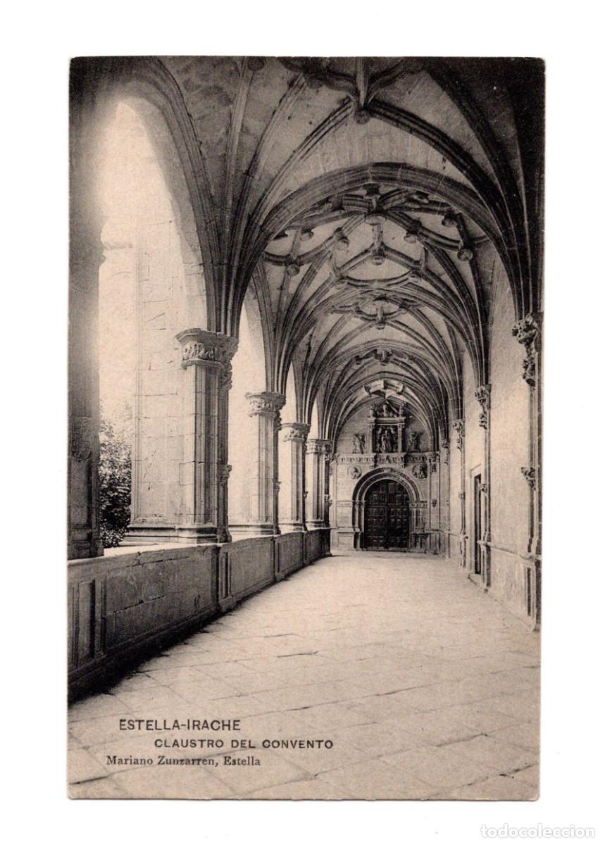 Postales: ESTELLA - IRACHE.(NAVARRA).- CLAUSTRO DEL CONVENTO. - Foto 1