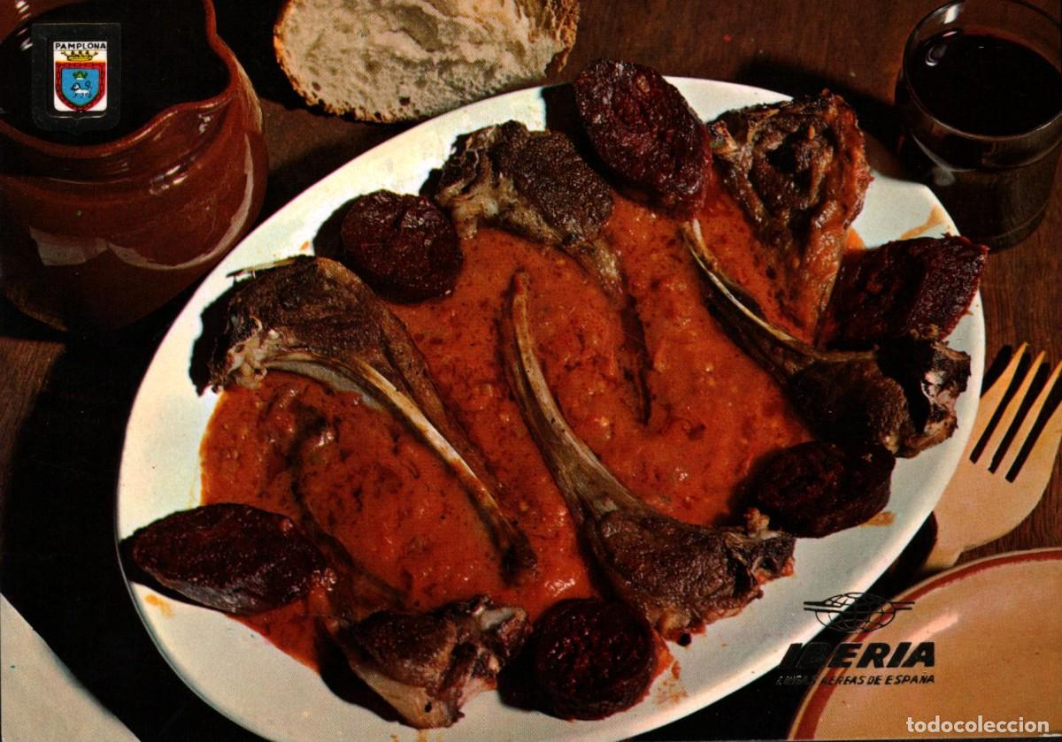 Postales: costillas a la navarresa posta Iberia sin circular - Foto 1