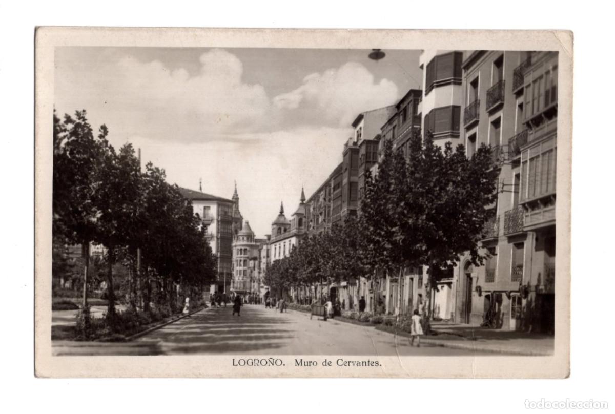 Postales: LOGRO&Ntilde;O.- EL MURO DE CERVANTES. - Foto 1