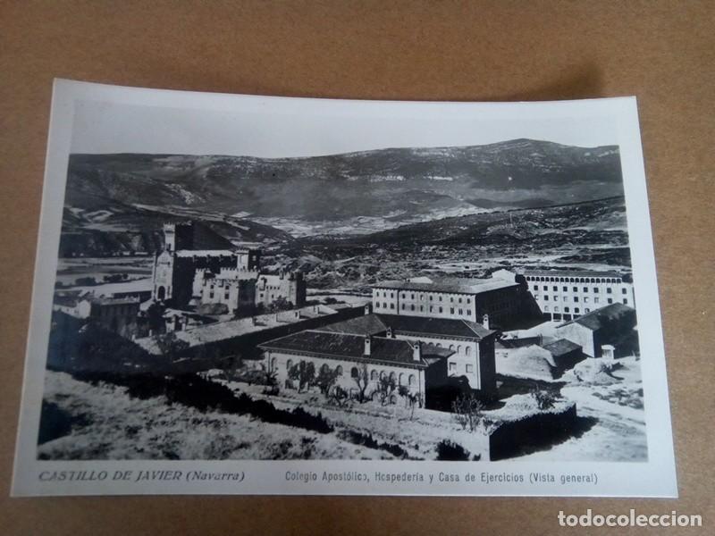 Postales: CASTILLO DE JAVIER, POSTAL ANTIGUA ANIMADA , BLANCO Y NEGRO , VER - Foto 1