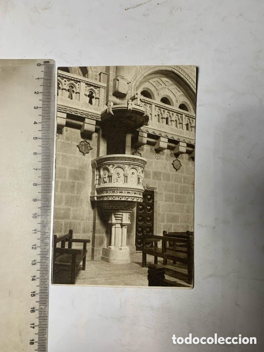 Postales: POSTAL. CASTILLO DE JAVIER. NAVARRA. P&Uacute;LPITO DE LA BAS&Iacute;LICA. - Foto 1