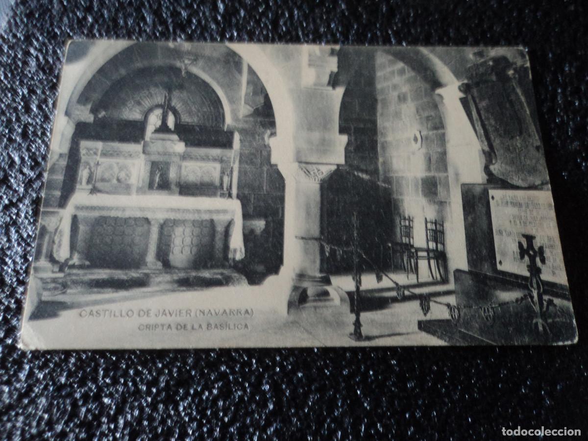 Postales: castillo de javier, navarra, cripta de la basilica, fototipia hauser y menet - Foto 1
