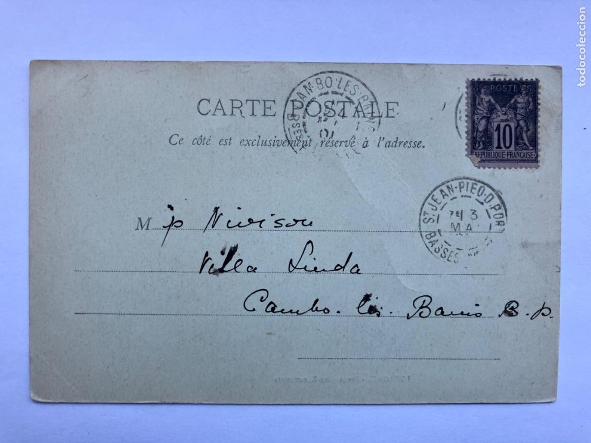 Postales: PROCESI&Oacute;N EN RONCESVALLES NAVARRA 1900 - Foto 2