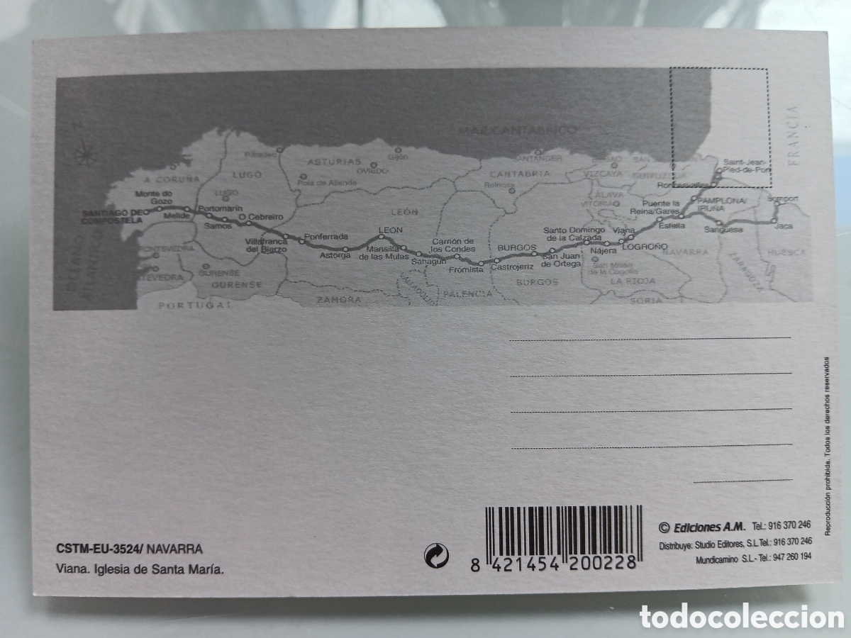 Postales: Postal de Viana Navarra. - Foto 3