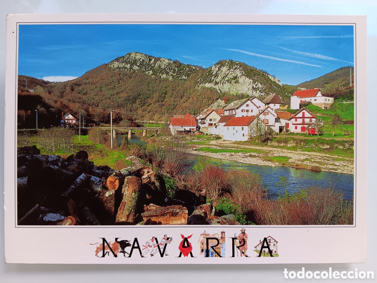 Postales: Postal de Aribe y R&iacute;o Irati. Navarra - Foto 2