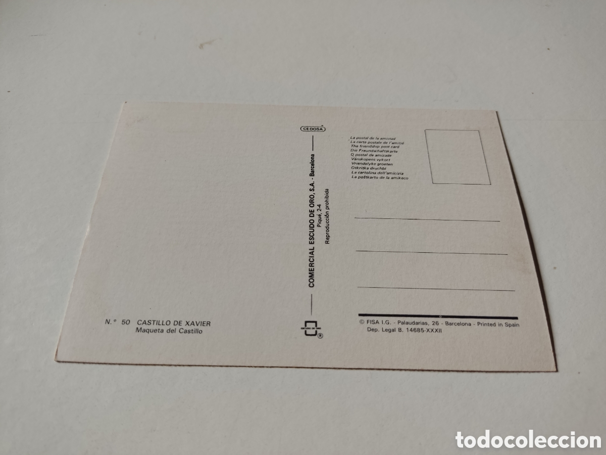 Postales: Postal maqueta castillo de Xavier - Foto 2