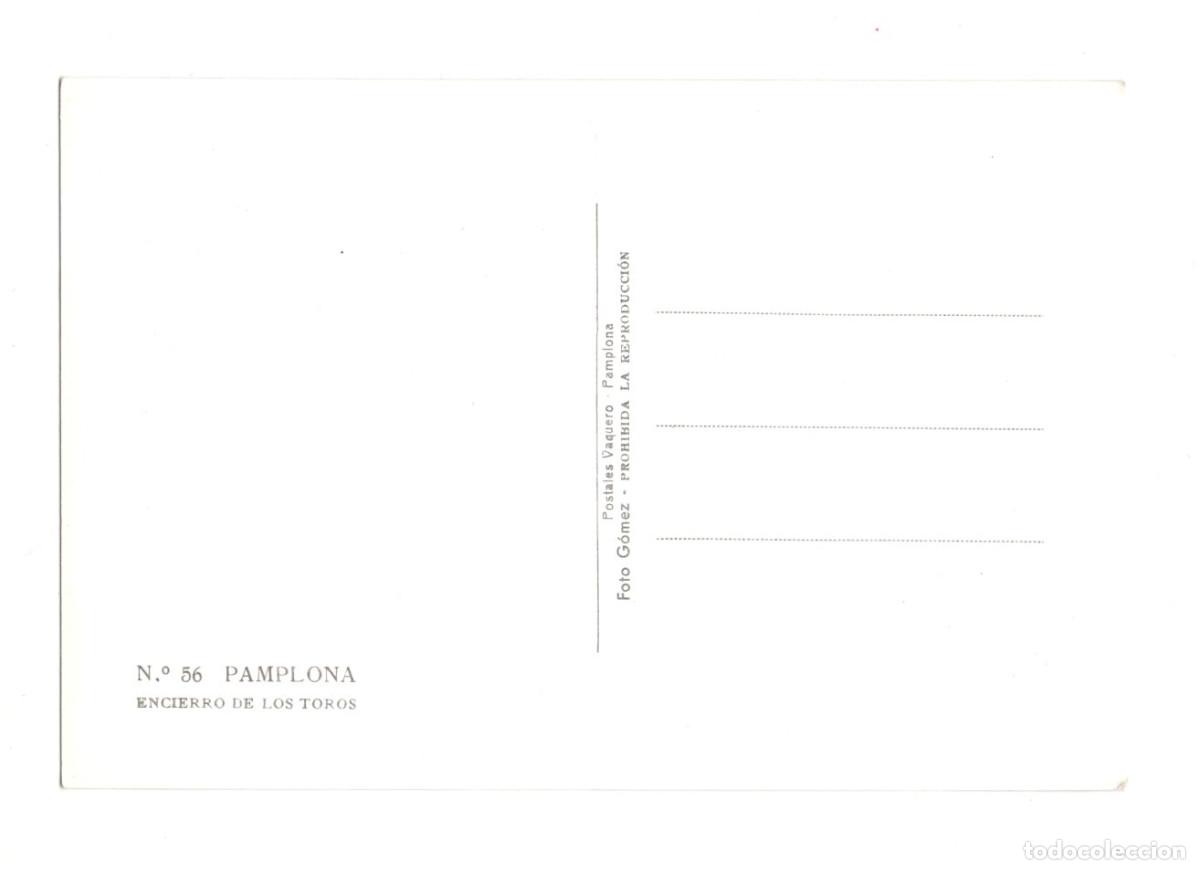 Postales: PAMPLONA.- ENCIERRO DE LOS TOROS. - Foto 2