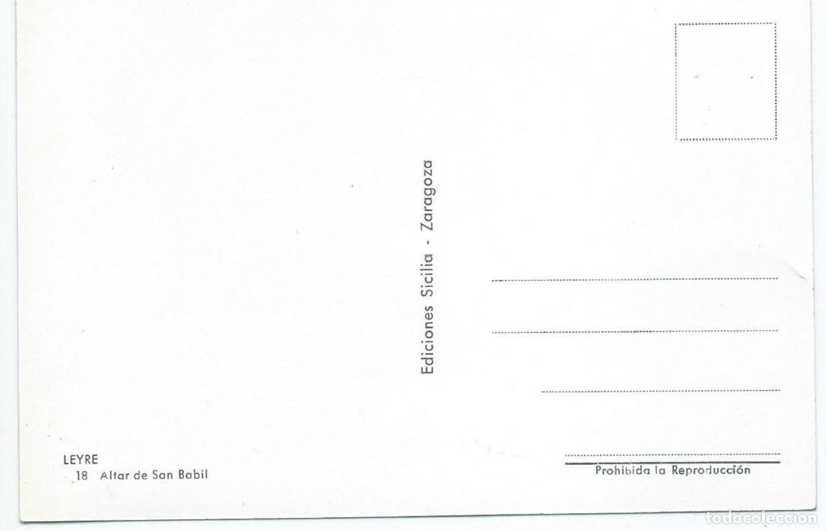 Postales: &rdquo; ALTAR DE SAN BABIL &rdquo;.- LEYRE / NAVARRA - Foto 2