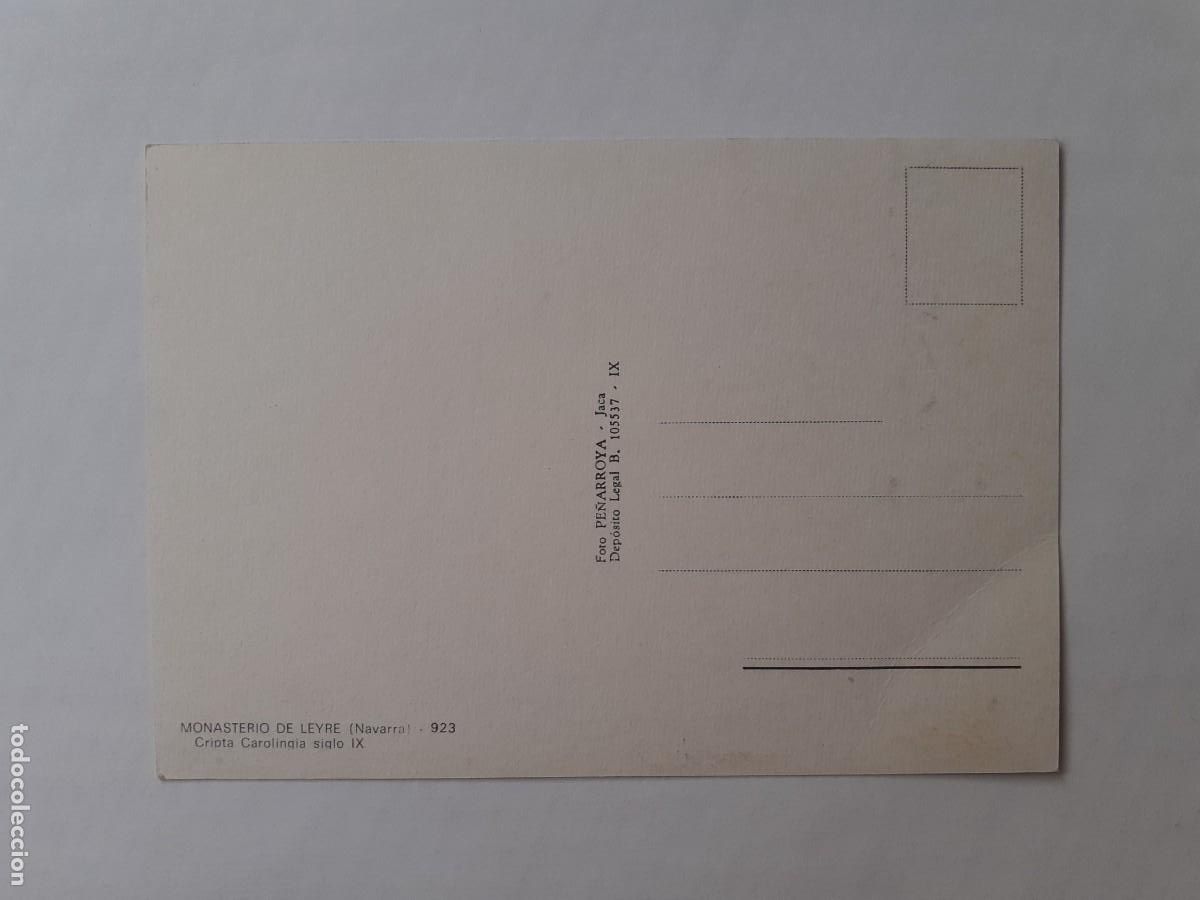 Postales: POSTAL - NAVARRA MONASTERIO DE LEYRE CRIPTA CAROLINGIA - 923 - S/C - Foto 2