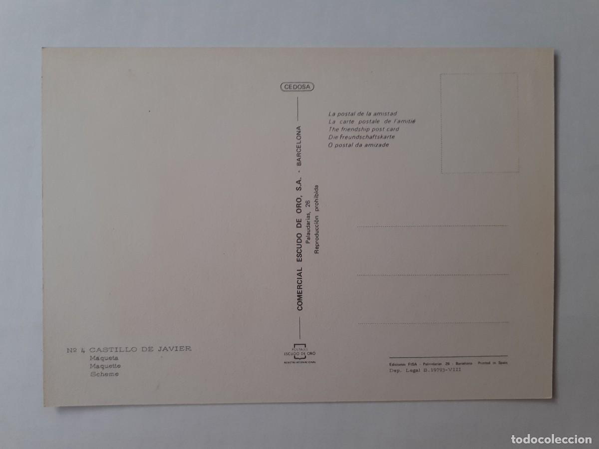 Postales: POSTAL - CASTILLO DE JAVIER MAQUETA - 4 - S/C - Foto 2