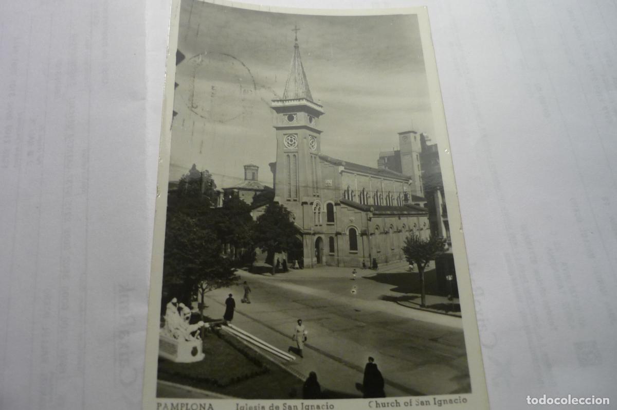 Postales: POSTAL PAMPLONA IGLESIA S.IGNACIO CIRCULADA CM - Foto 1
