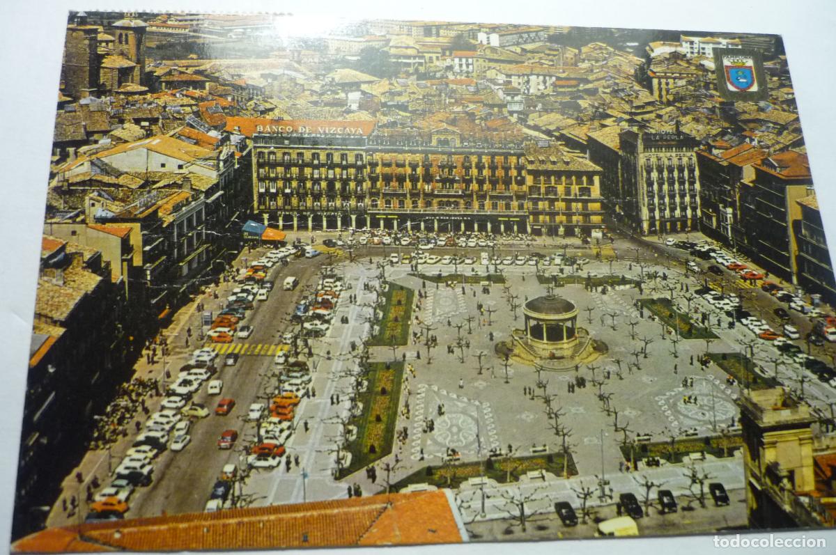 Postales: POSTAL PAMPLONA .-PL. CAUDILLO CIRCULADA - Foto 1