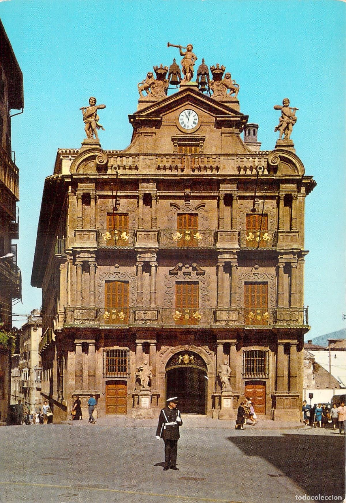 Postales: Postal PAMPLONA, Edificio del Ayuntamiento, Navarra, Espa&ntilde;a - Foto 1