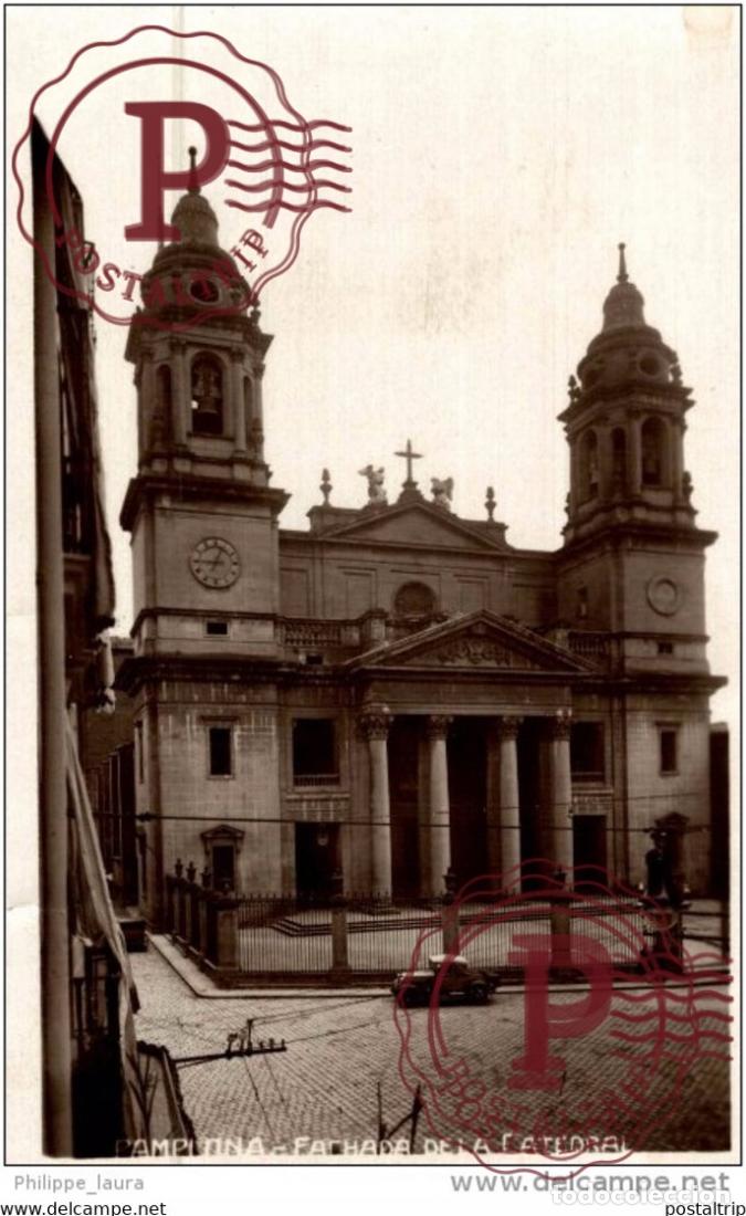 Postales: PAMPLONA. FACHADA DE LA CATEDRAL - Foto 1