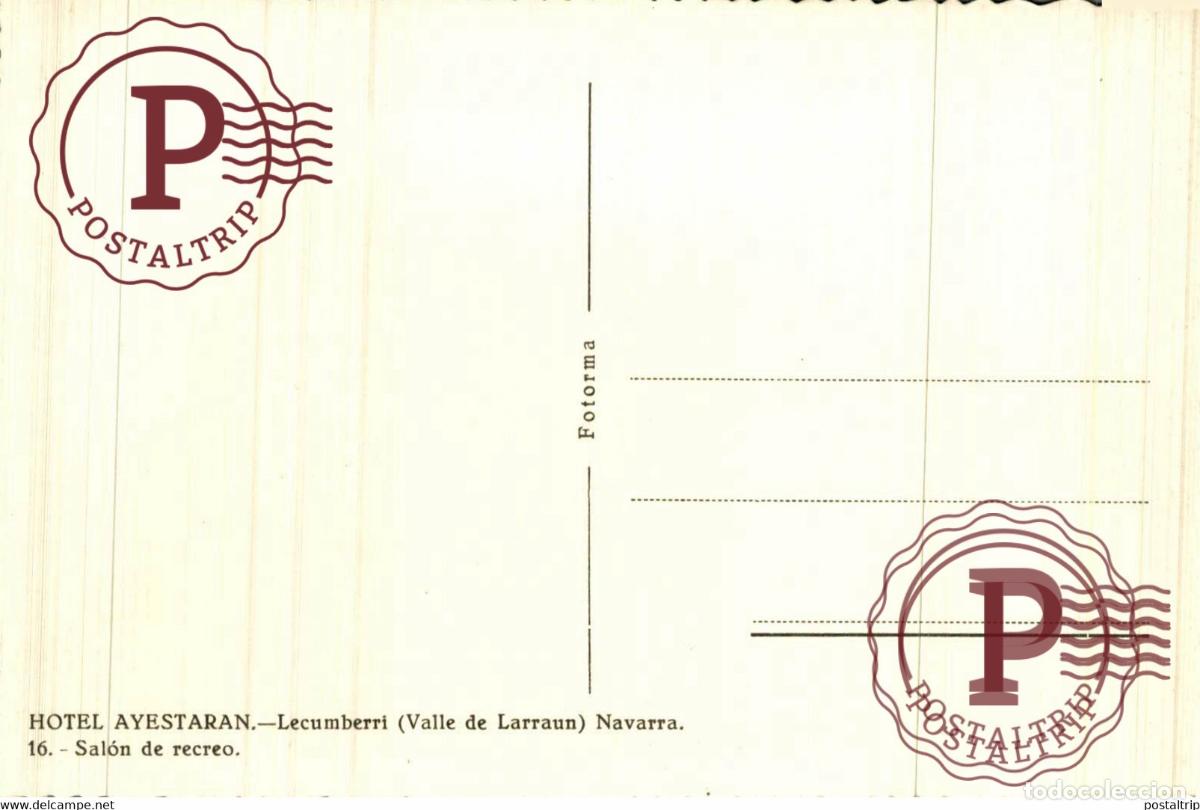 Postales: LECUMBERRI.NAVARRA.- HOTEL AYESTAR&Aacute;N. - Foto 2