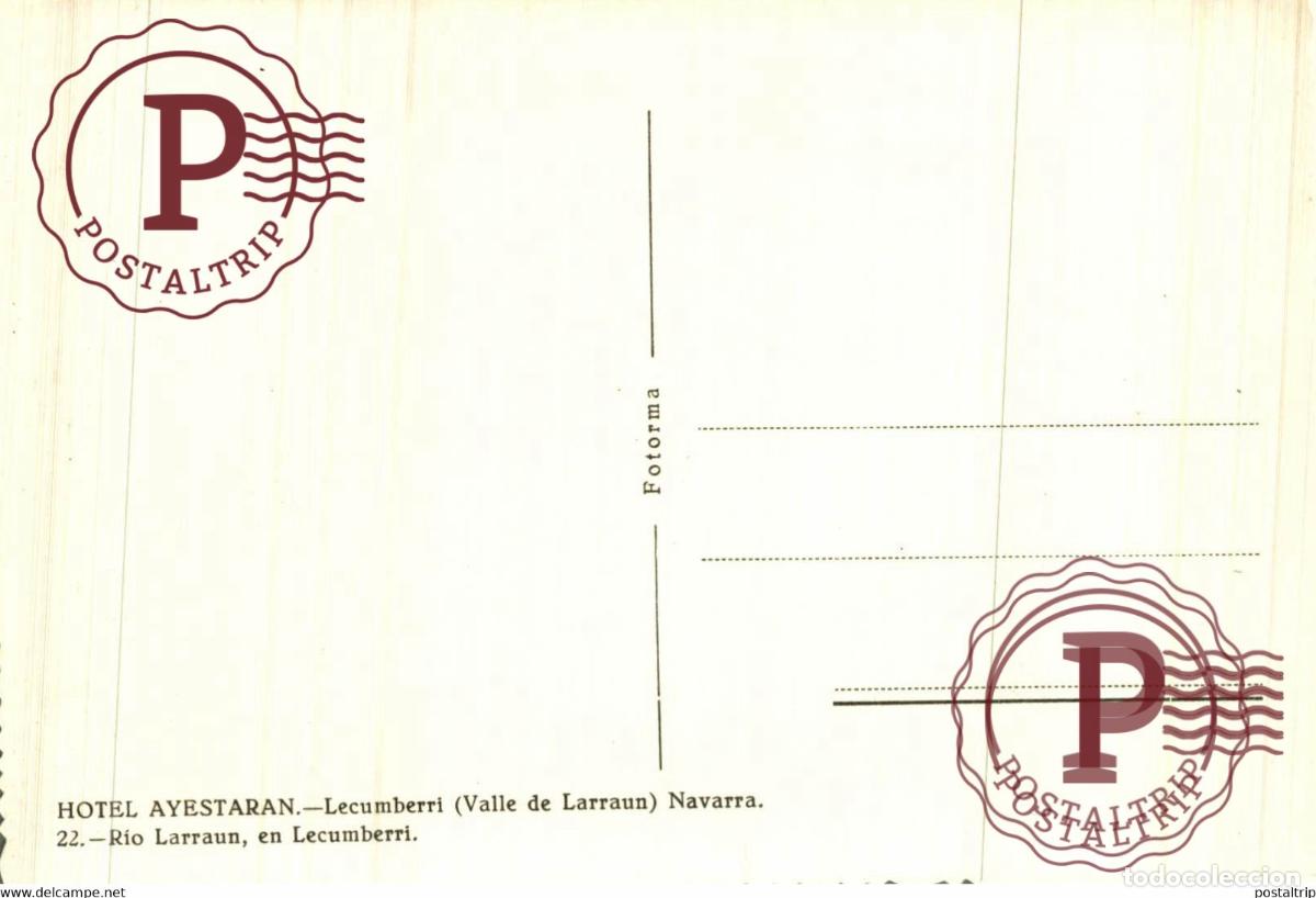 Postales: LECUMBERRI.NAVARRA.- HOTEL AYESTAR&Aacute;N. - Foto 2