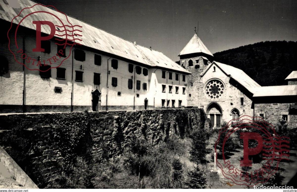 Postales: NAVARRA. RONCESVALLES. FACHADA DE LA IGLESIA. - Foto 1