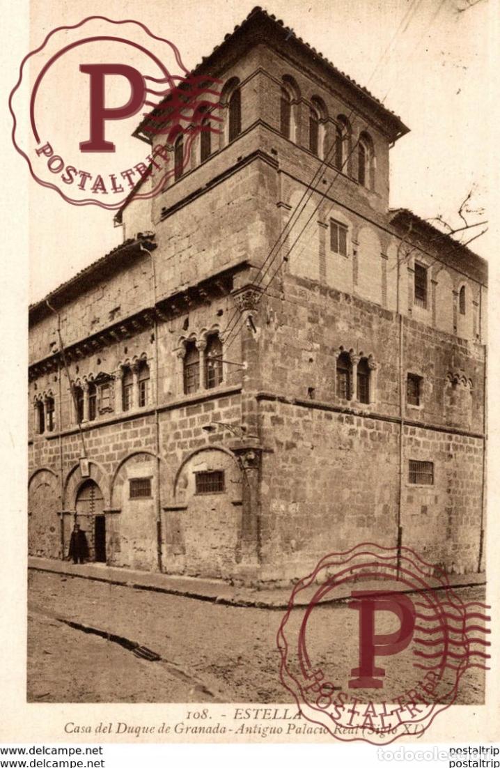 Postales: ESTELLA. CASA DEL DUQUE DE GRANADA. ANTIGUO PALACIO REAL - Foto 1