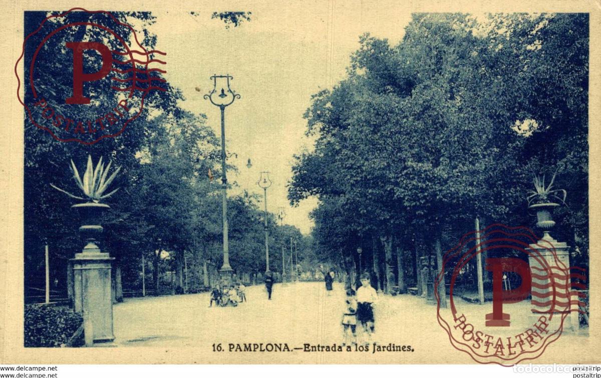 Postales: PAMPLONA, ENTRADA A LOS JARDINES - Foto 1