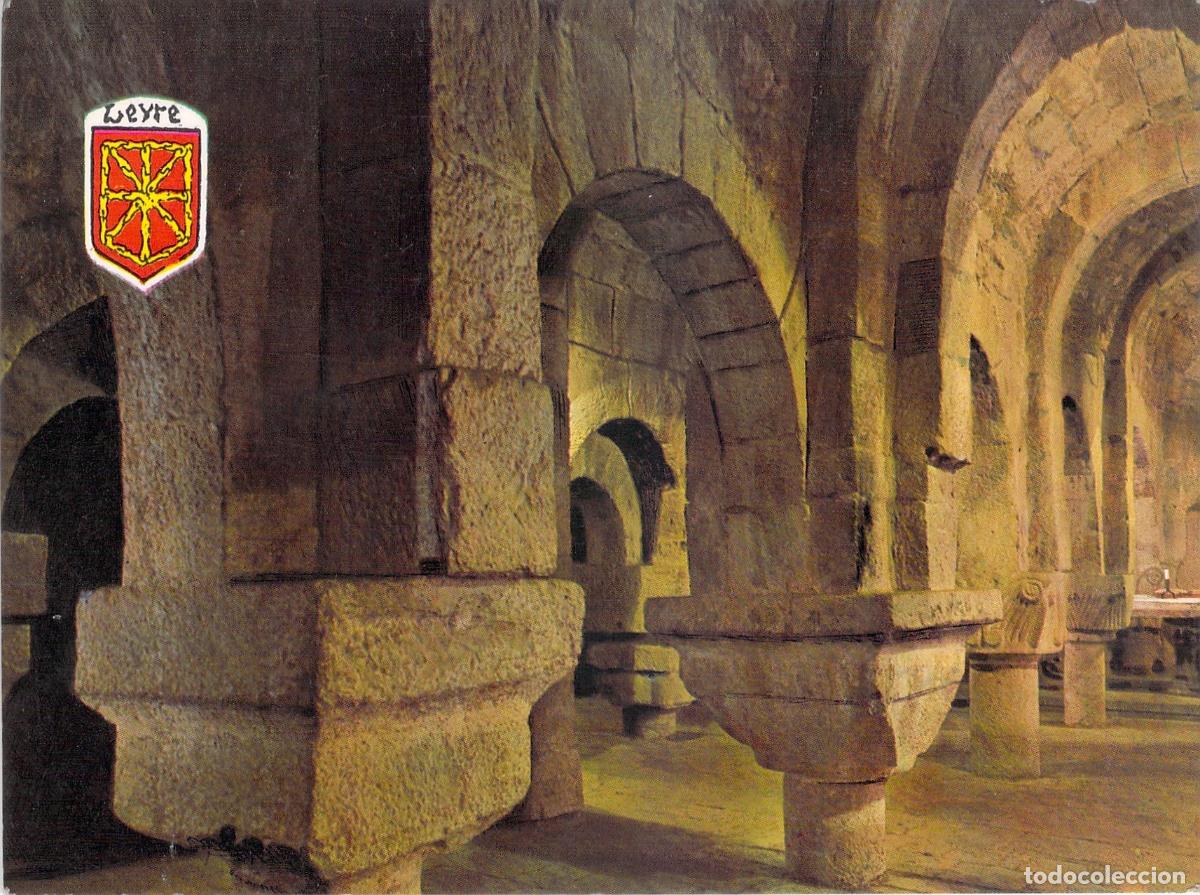 Postales: Postal Monasterio de Leyre Navarra Cripta Carolingia - Foto 1