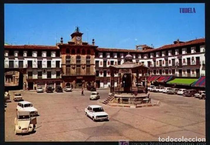 Postais: Tutera. *Tudela. Plaza de los Fueros. Kiosko* Paris J. M. n&ordm; 114. Nueva.