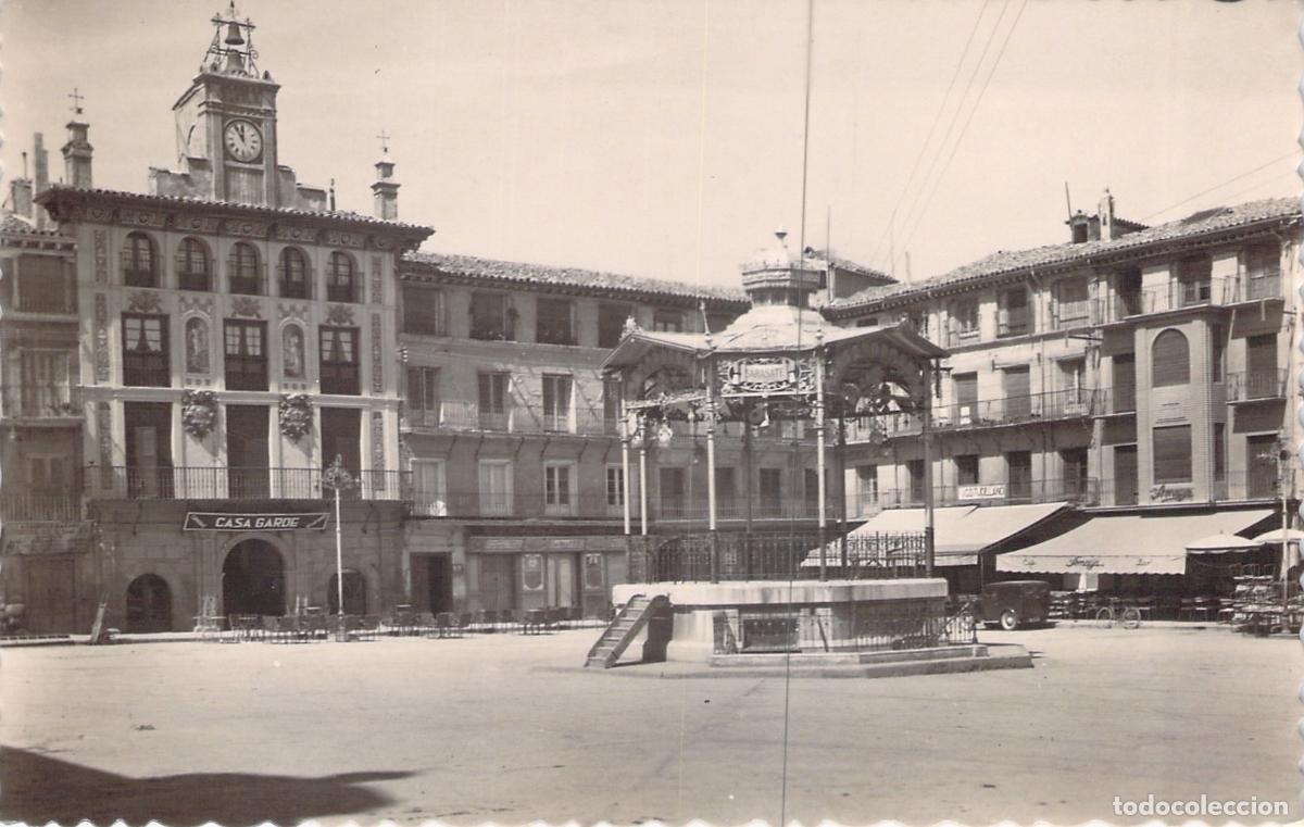 Postales: Postal Tudela Navarra Plaza de los Fueros con Templete de M&uacute;sica