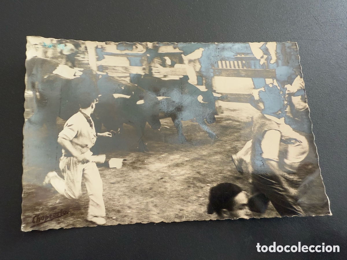 Postales: Postal. SAN FERMINES. ENCIERROS. Bajada de Tel&eacute;fonos. Garcia Garrabella 134