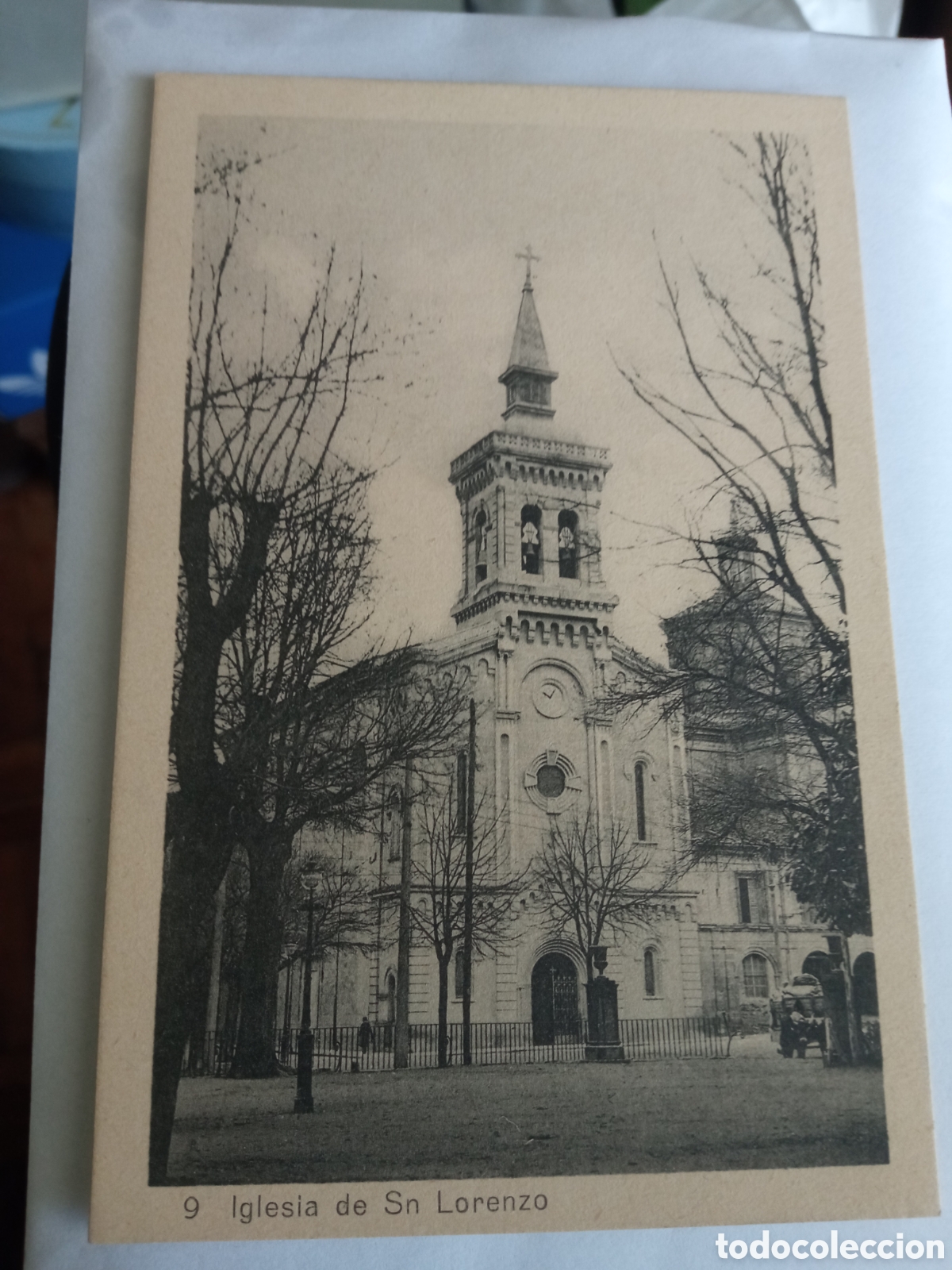 Postales: Antigua postal fotogr&aacute;fica, Iglesia de San Lorenzo, Pamplona