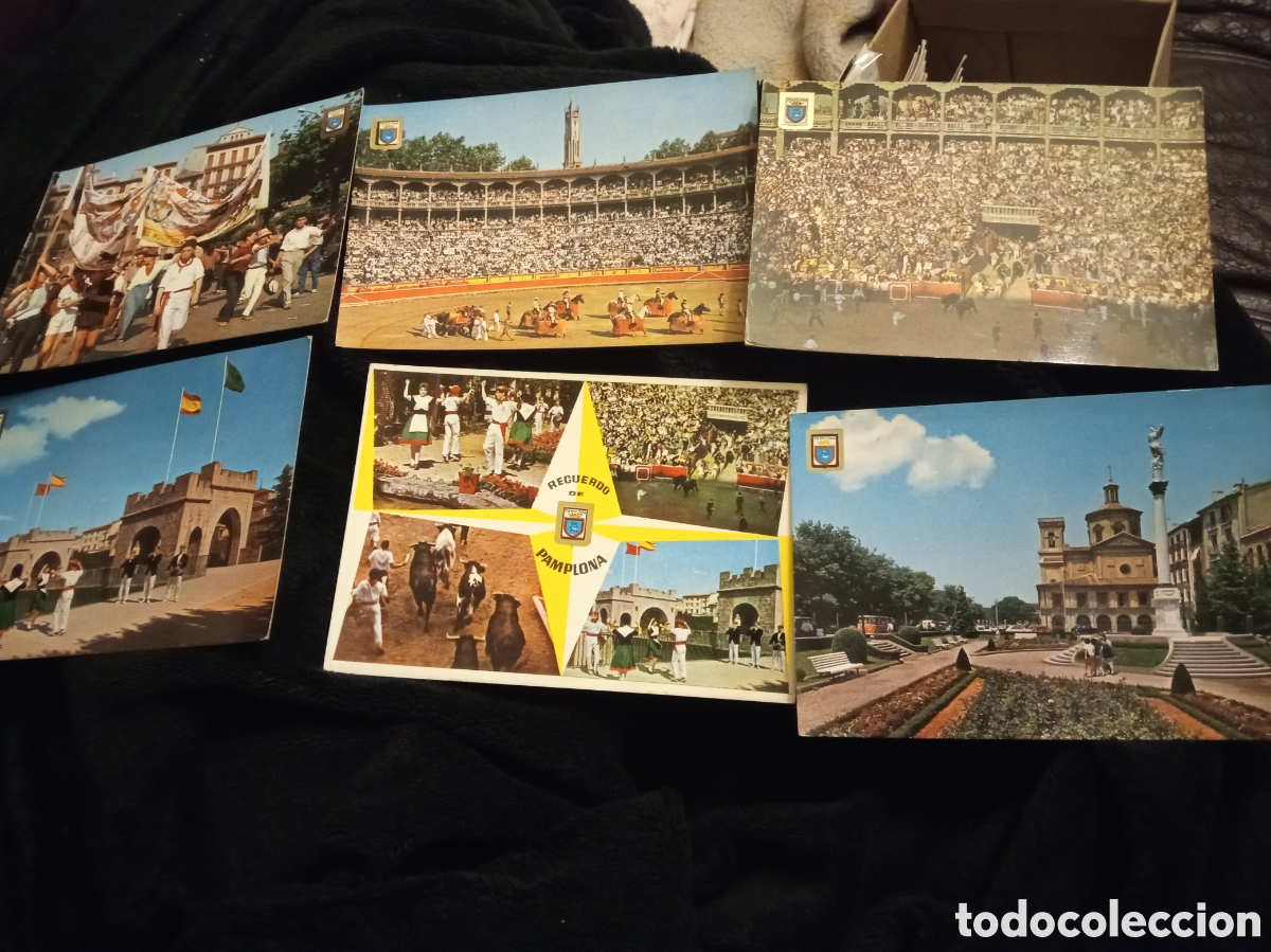 Postales: 6 antiguas postales fotogr&aacute;ficas de Pamplona
