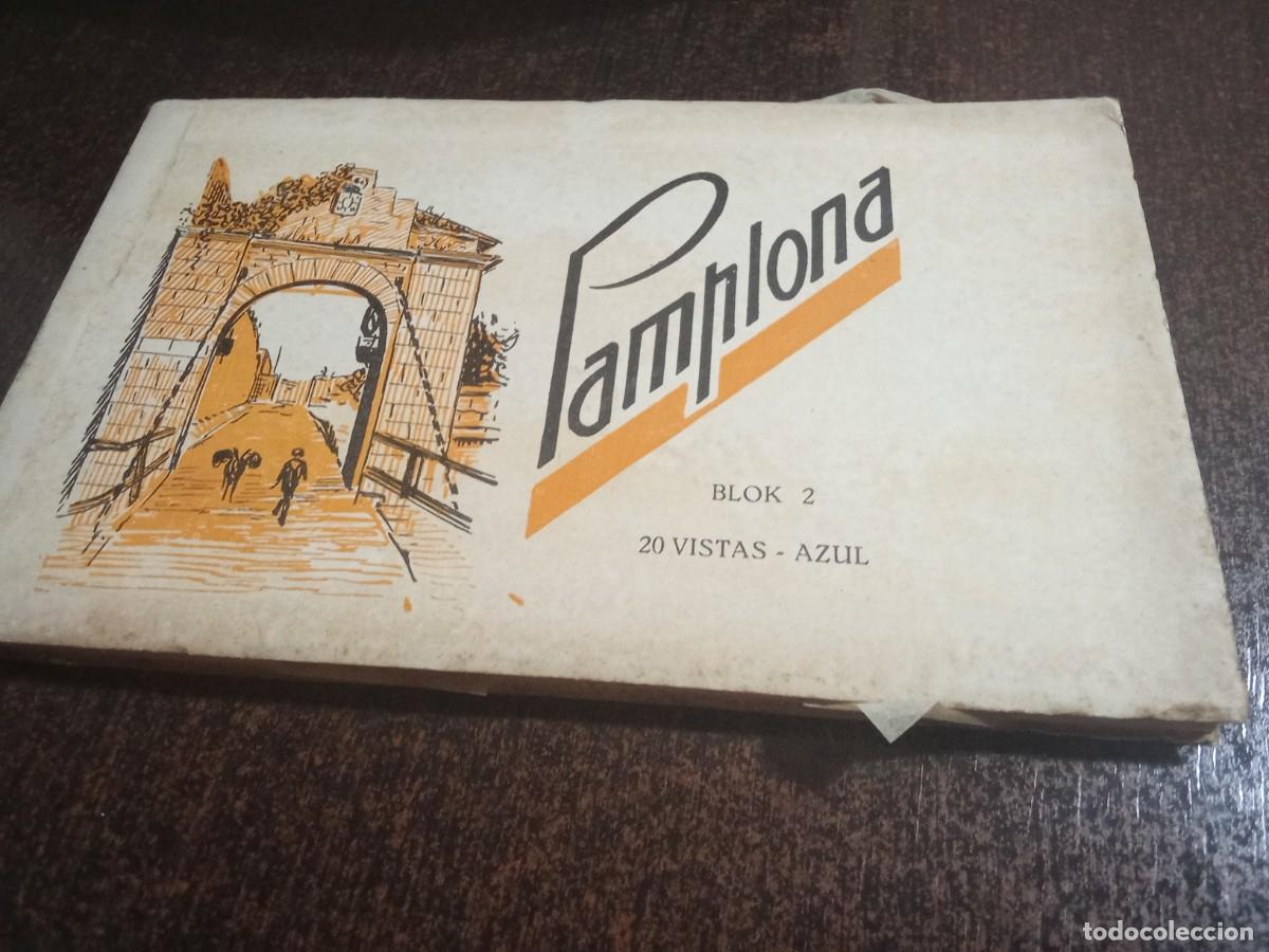 Postales: Pamplona.Block 2 .20 vistas .Azul.L.Roisin.